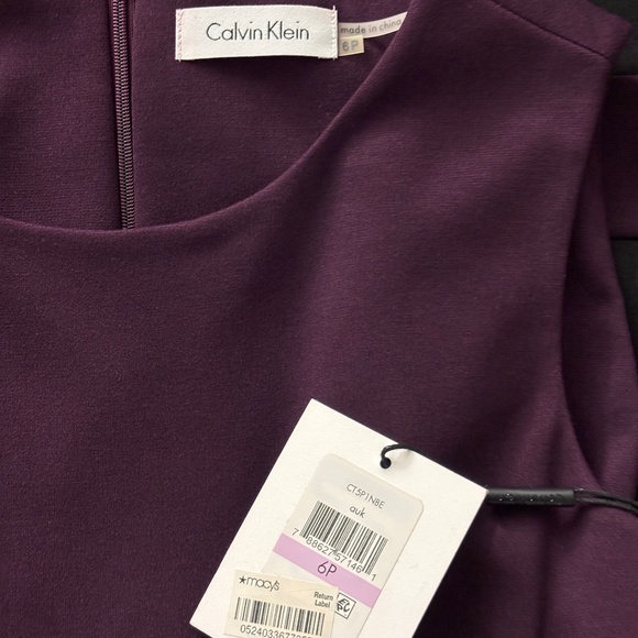 Calvin Klein A-line Fit & Flare Dress - Purple Size 6P - Picture 11 of 11